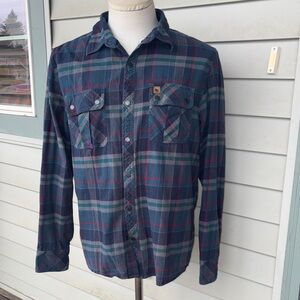 Hippy Tree Men's Plaid Flannel Shirt.  Large. Great condition.